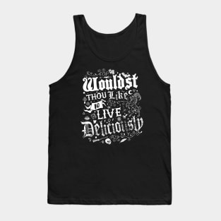 Live Deliciously - Gothic Witch - Vintage Distressed Occult Witchcore Tank Top